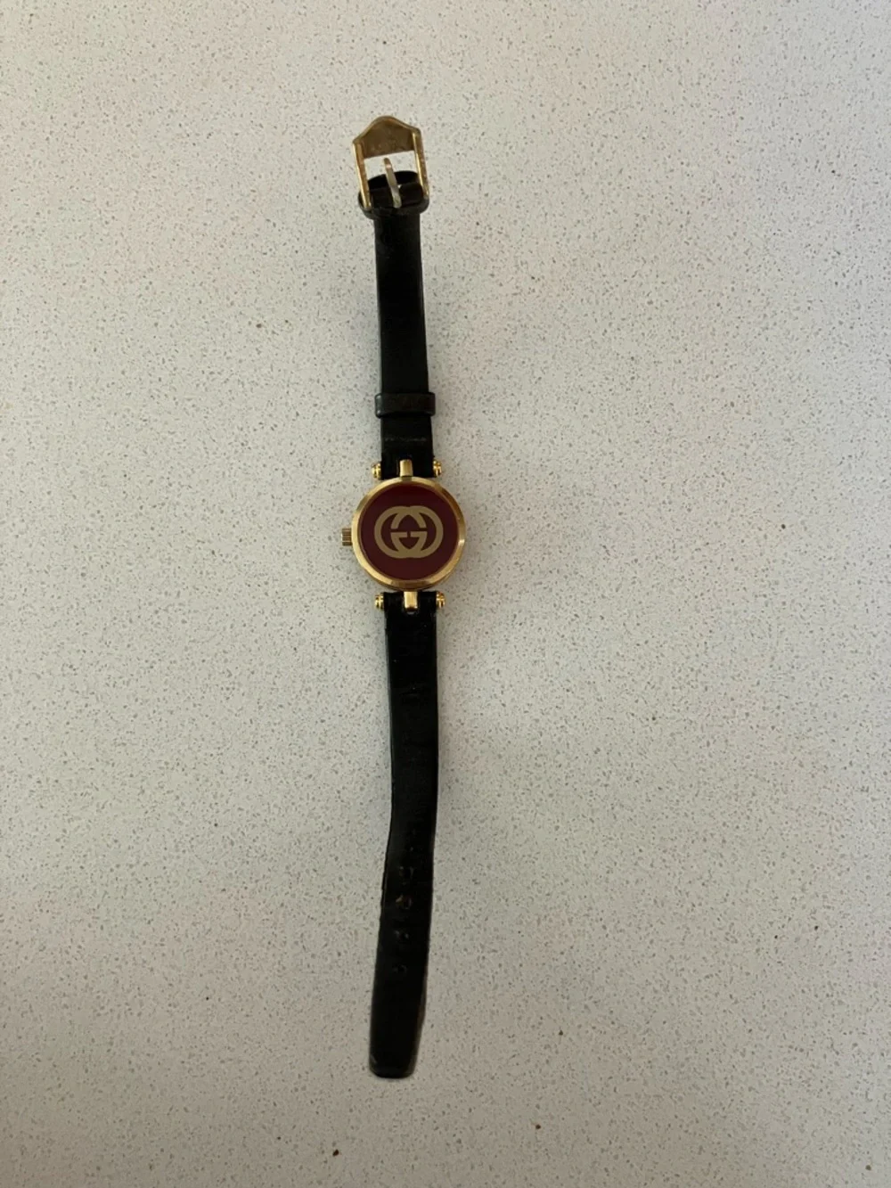 Gucci Brown Leather Strap Watch with Gold Case - Picture 4 of 11